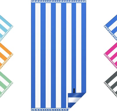 Famanu – Strandhanddoek XXL 200x100 cm - Grote Sneldrogende Microvezel Handdoek - Zandvrije Badhanddoek - Strandkleed Dames strandhanddoek (Donkerblauw)