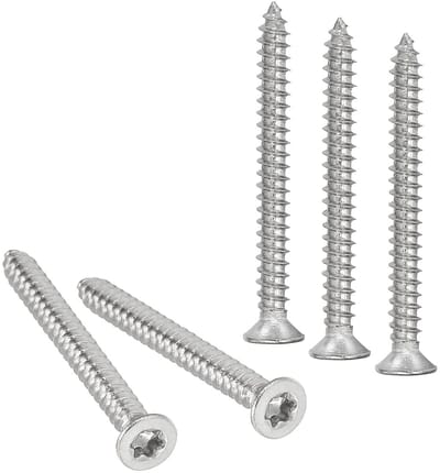 50 stuks torx-schroeven M3 x 30 mm, platte kop, roestvrij staal, zelftappend voor hout en meubels, zilverkleurig en duurzaam