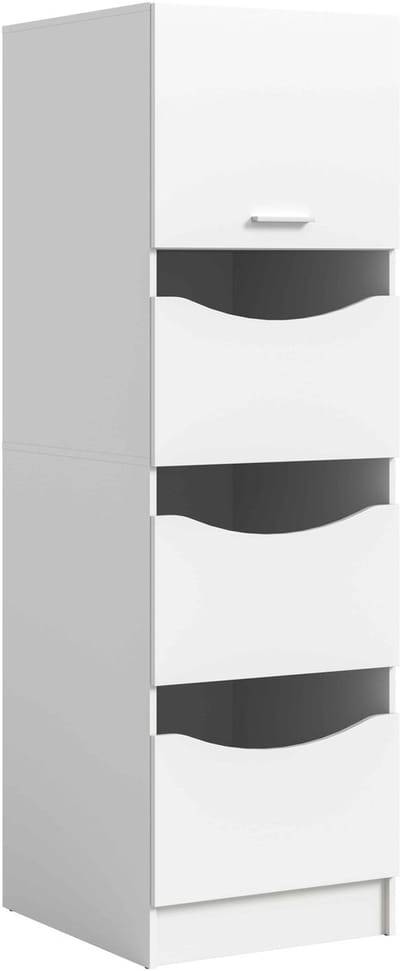 Waskast - Linnenkast Free in wit - 50x195x62 cm