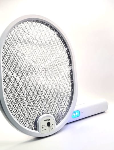 EISENZ Elektrische Muggenmepper – Oplaadbare Mosquito Swatter met UV Licht – Opvouwbaar 180° – USB-C Oplaadbaar – Insectenverdelger – EZ-GD001