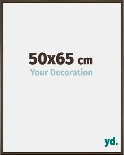 Your Decoration - Fotolijst 50x65 cm - Aluminium - Walnoot Structuur - New York