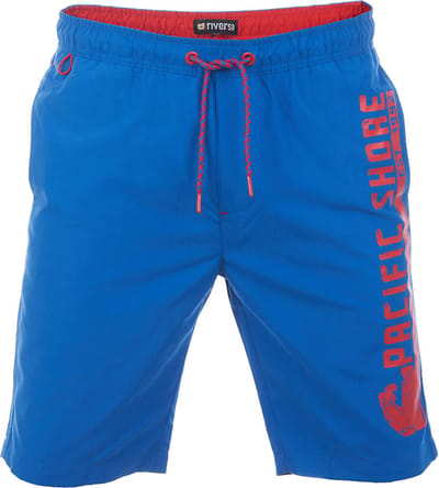 riverso Heren Short RIVJannik bequem Blauw M Volwassenen Sportieve Zwembroek met Print
