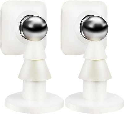Magnetische Deurstopper - Deurhouder Deurvanger - Voorkom Deurschade - Geen Boren Installatie - 9.50X5.00X5.00cm - Wit