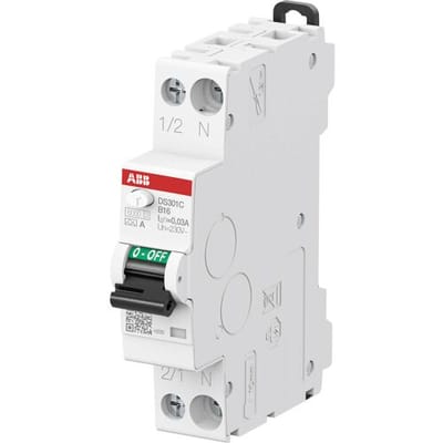 ABB Aardlekautomaat 1P+N 16A 30mA 6kA