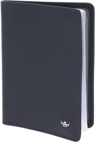 Golden Head Leren identiteitskaarthoesje Polo RFID Protect Ausweisetui 4488 Marineblau donkerblauw
