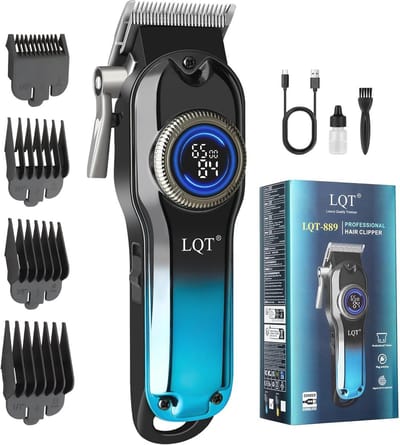 Professionele Draadloze Tondeuse en Lichaamshaartrimmer voor Mannen met LED-Display