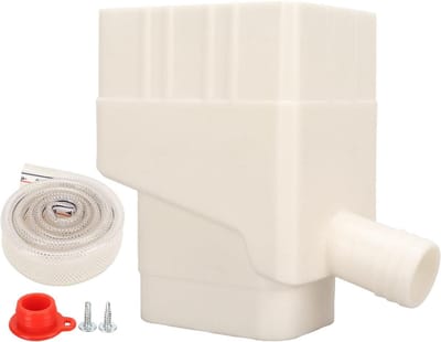 Regenwater Opvangsysteem - Dakgoot Collector - Tuin Water Geven - Universeel Ontwerp - 9.5 x 6.8 cm - Wit
