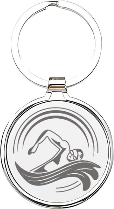 Akyol - Zwemmer Sleutelhanger - zwemmen - Zwemmers - Cadeau - Sport sleutelhanger - sport - Zwembad - sleutelhanger voor Zwemmers - Open water zwemmer - sleutelhanger voor jongens - sleutelhanger van een zwemmer - 4 x 7,5 CM