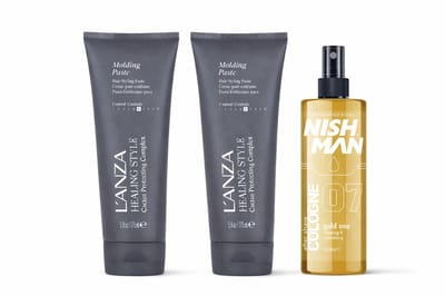 L’ANZA Healing Style Molding Paste 175ml Duo + Cologne 07 Gold One 150ml – Professionele Styling & Verfrissende Aftershave Set