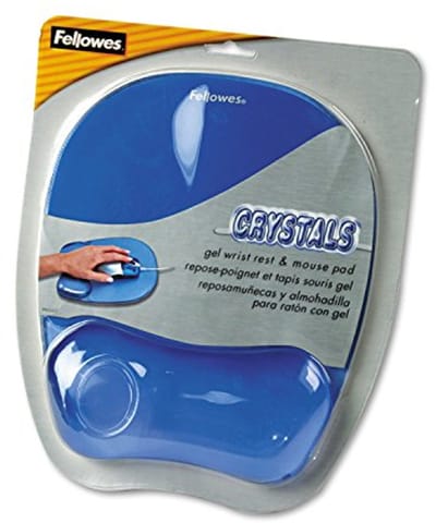 Ergonomische Gel Crystals Muismat met Polssteun - Blauw