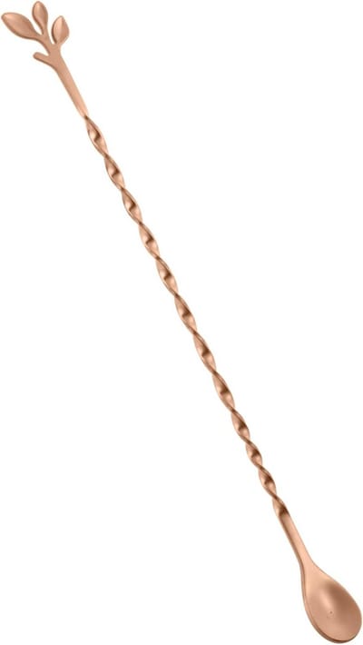 Lange IJslepel RVS met Roségouden Spiraalvormig Patroon