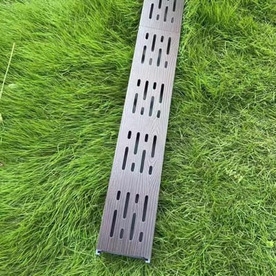 Afvoergoot met Roosterset - Vloergoot Afvoerzeef - Wateroverlast Voorkomen - Houtnerf Afwerking - 50x5x4cm - Niet gespecificeerd