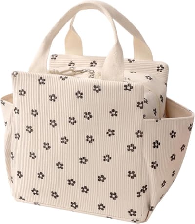 Isolerende Lunchtas met Flessenhouder, Compacte Koeltas voor Werk, School en Picknick, 12 Liter