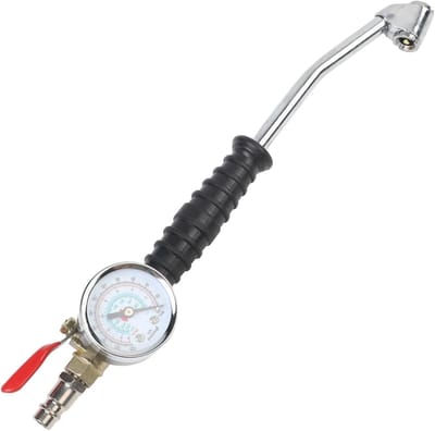 Bandenspanningspomp - Luchtpomp - Banden Oppompen - 220 PSI Max - 35 cm - Zilver Zwart