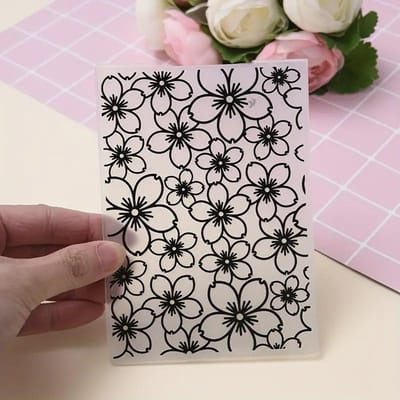 1 Stuk Embossing Map Bloemenpatroon Plastic Embossing Map Machine Sjabloon voor Kaartmaken Scrapbook Papier Album Ambacht DIY D