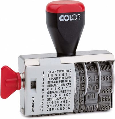 Colop 04000/WD | Woord - datumstempel | Stempel met datum en standaard woorden | Boekhoud stempel