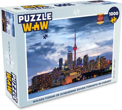 Puzzel Wolken tijdens de schemering boven Toronto in Canada - Legpuzzel - Puzzel 1000 stukjes volwassenen