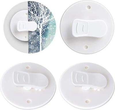 4-pack douchegordijnclips met waterbescherming, zelfklevende douchegordijnen, winddichte spatbescherming, kleine draadhouder voor douche, camper, badkamer, huisdecoratie, binnen en buiten