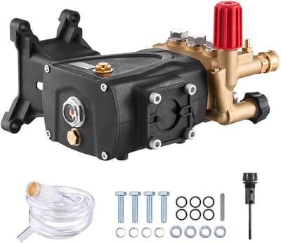 Hogedrukreinigingspomp, 4000 Psi, 4.0 Gpm, 1-Inch As, Horizontale Triplexzuiger, Vervangingsset met Hardware voor Simpson, Santoprene
