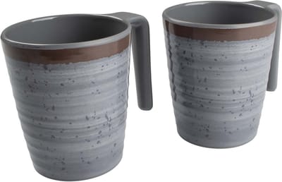 Bo-Camp - Mok - Halo - L - Melamine - 4 Stuks - Grijs