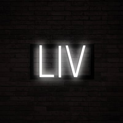 LIV - Neon LED Lamp Kinderkamer | SpellBrite | 26,74 x 16 cm | 6 Dimstanden & 8 Lichtanimaties | Naamlamp Wandlamp Neon Verlichting