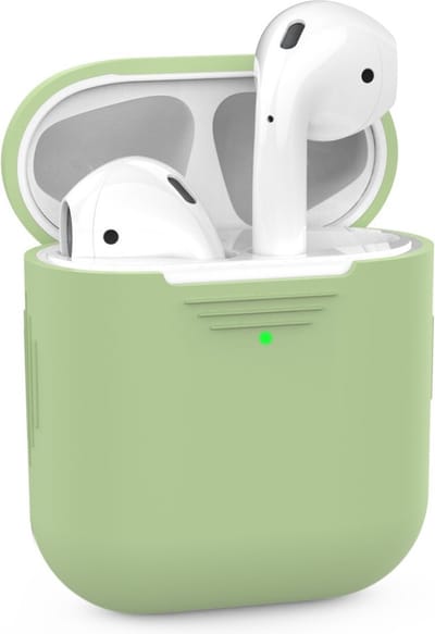 Coverup Hoesje - Geschikt voor AirPods 1 & 2 Hoesje - Coverup Siliconen Case - Groen