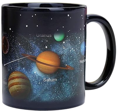 JHUBERS- Kleurverandering Mok 330 ml - Warmtegevoelige Mok - Keramische Drinkbeker - Sterrenhemel - Creatief Cadeau - Milieuvriendelijk Materiaal - Theemok