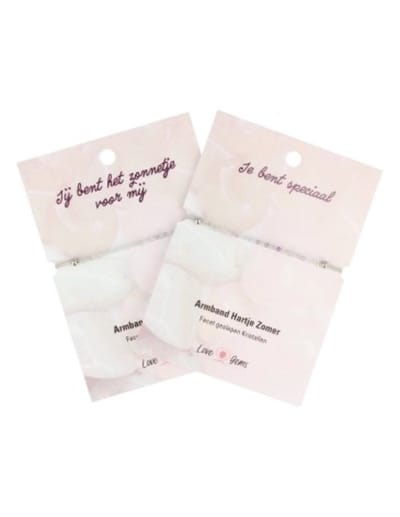 Fluoriet regenboog hartje zomer armband - Love Gems