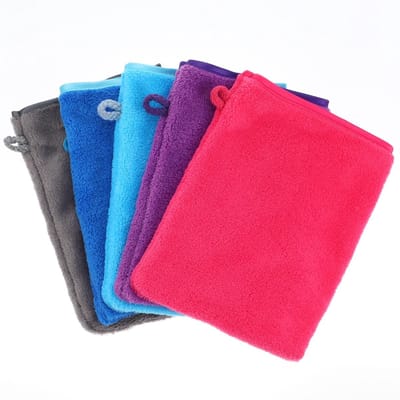 Dailygoods- Washandjes 5 Stuks - Microvezel - 20 x 15 cm - Zacht - Herbruikbaar - Geschikt voor Gevoelige Huid - Gezichtshandschoenen