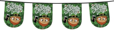 Boland Vlaggenlijn St Patricks day - 6 meter - groen - polyester - vlaggentjes - versiering