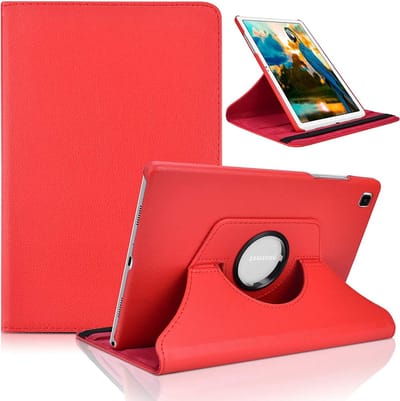 Hoesje Geschikt Voor Samsung Galaxy Tab A7 Lite Hoes bookcase - Hoesje Geschikt Voor Samsung Galaxy Tab A7 Lite hoes 8.7 360 draaibare case Hoesje - Rood