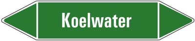 Koelwater leidingmarkering op vel 75 x 17 mm - 8 per vel