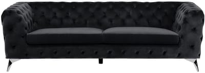 SOTRA - Chesterfield bank - Zwart - Fluweel