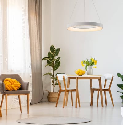 Mantra Iluminación Smart LED hanglamp Niseko II, Ø 38 cm, wit, CCT, dimbaar