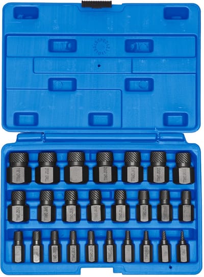 Datona® Dolgedraaide Bouten Verwijderset - 25-delig Tapset - Geschikt voor Bouten van 3 tot 22 mm