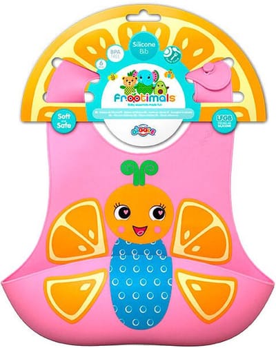 "Frootimals Siliconen Slabbetje - Baby & Kind - Vlinder Design - Waterdicht & Verstelbaar"
