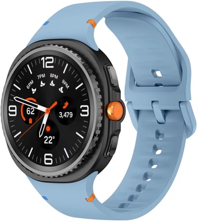 Strap-it Siliconen bandje met gespsluiting geschikt voor Samsung Galaxy Watch 9 (40/44mm) / Watch 8 (40/44mm) / 8 Classic (46mm) - blauw