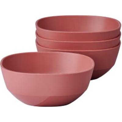 Mepal Serveerschaal Silueta 250 ml set 4 stuks - Vivid mauve - campingservies - buitenservies