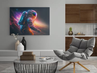 Canvas Schilderij - Astronaut - Foto Op Canvas - Wanddecoratie - 60x40 cm