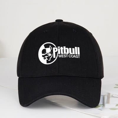 Pitbull West Coast Logo Baseballpet Zacht, Comfortabel, Lichtgewicht, Ademend, Verstelbaar Coole West Coast Stijl, Trendy Mode white
