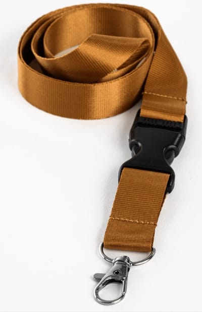 5x Keycord - Lanyard - Sleutelkoord - Neklint - 50 cm - Los te koppelen deel - Bruin - Glanzend - Jonyx