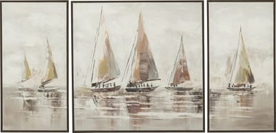 J-Line schilderij Hog - canvas - mix - set van 3