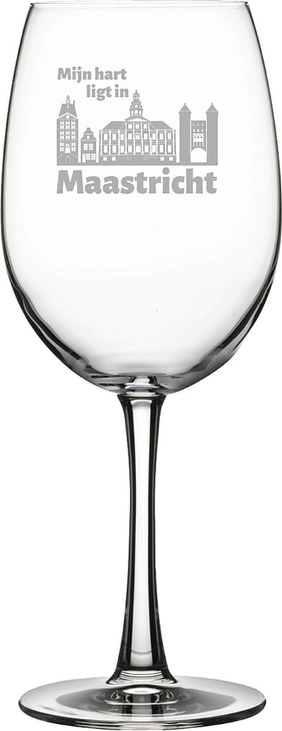 Gegraveerde Rode wijnglas 46cl Maastricht