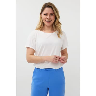 EsQualo T-shirt Modal Off White Größe: S | Hemden Outlet | Damen | Weiß