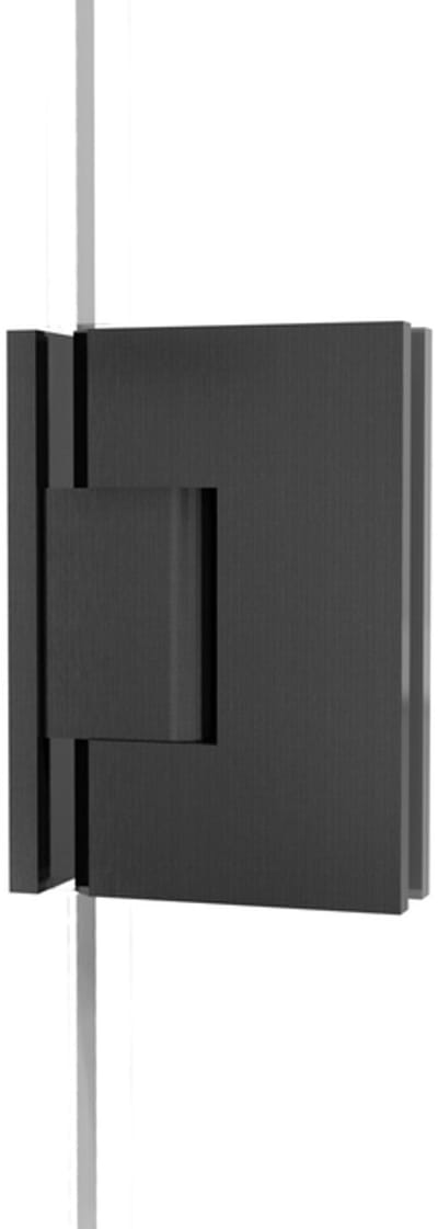 FugaFlow Eccelente Vetro Douchecabine - 80x140x200cm - scharnieren - deurgreep - vlak - rookglas - Geborsteld Gunmetal PVD (Antraciet)
