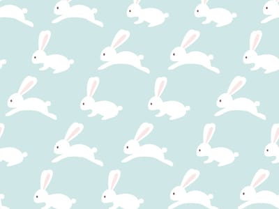 kinderkamerkleed vinyl | Konijn