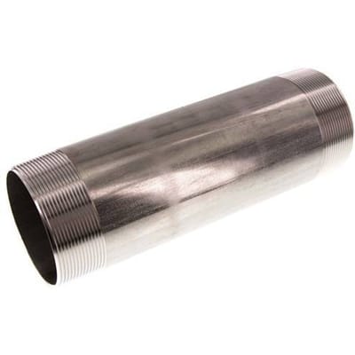 R 3'' RVS Dubbele Pijpnippel 20 Bar DIN 2982 - 250mm - FL2S-M-ST-300R-250L