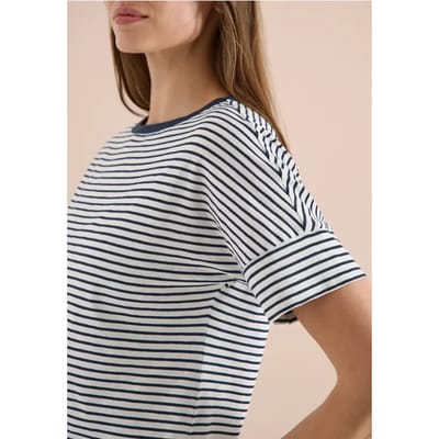 Shirt met ronde hals en strepen