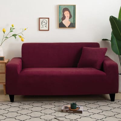 Nieuwe Jacquard Stoffen Bankhoes Effen Kleur Bankhoezen Elastische Wasbare Slipcover Voor L-Vormige Bank Woonkamer 1/2/3/4/5 Zits 1S(30-130CM)