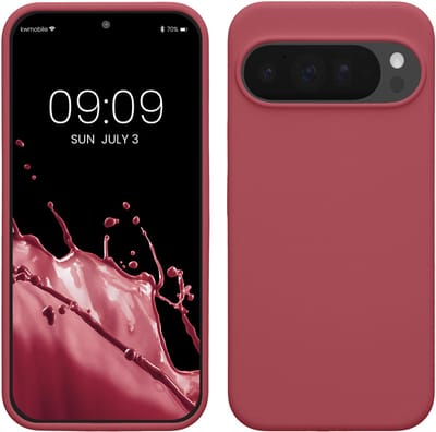 kwmobile telefoonhoesje geschikt voor Google Pixel 10 Pro XL - Hoesje met siliconen coating - Smartphone case in donkerroze